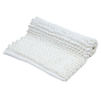 Cotton Polyester Popcorn Bath Rug, 17X24 Inches, White, Polyester Cotton Bath Mat, Anti Skid, Soft & Absorbent Bathroom Rug for Shower, Tub & Entryway