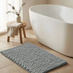 Cotton Polyester Popcorn Bath Rug, 17X24 Inches, Green, Polyester Cotton Bath Mat, Anti Skid, Soft & Absorbent Bathroom Rug for Shower, Tub & Entryway