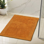 Savi Home Bath Mat Rug, 17X24 Inches, Mustard, 100% Pure Cotton, Super Soft Bath Rugs, Plush & Absorbent, Hand Tufted Heavy Weight Construction, Full Reversible Step Out Rug