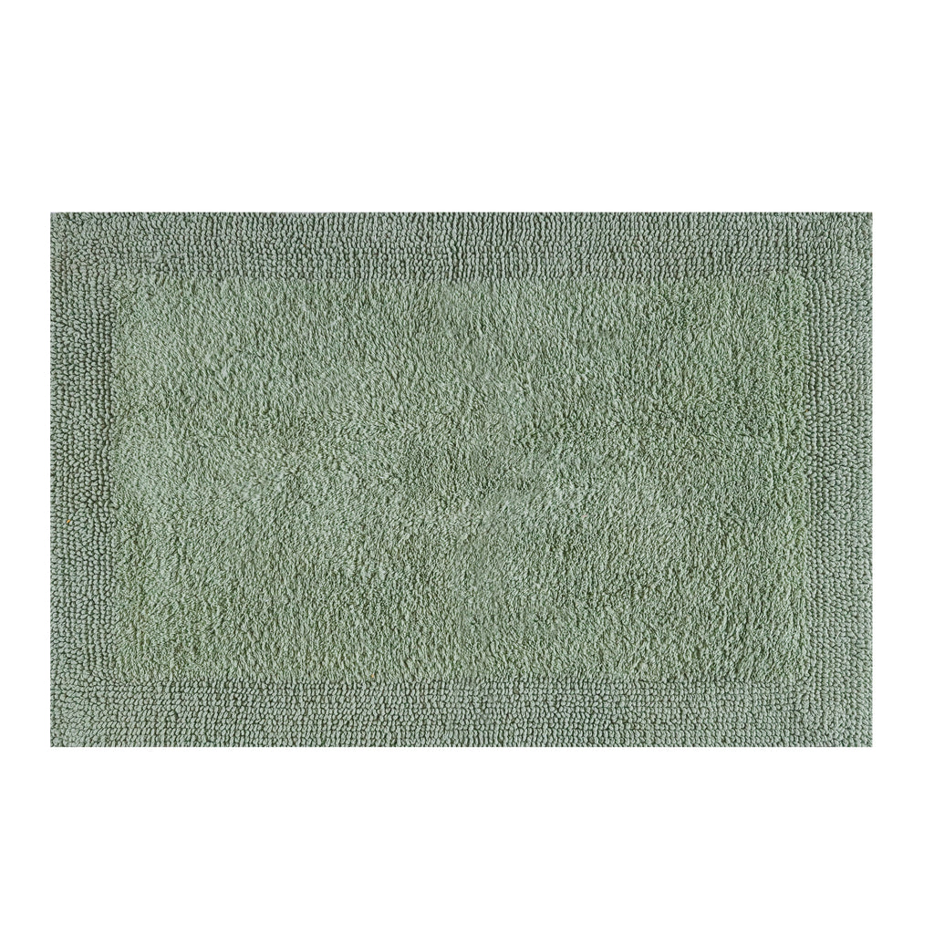 Savi Home Bath Mat Rug, 17X24 Inches, Green, 100% Pure Cotton, Super Soft Bath Rugs, Plush & Absorbent, Hand Tufted Heavy Weight Construction, Full Reversible Step Out Rug