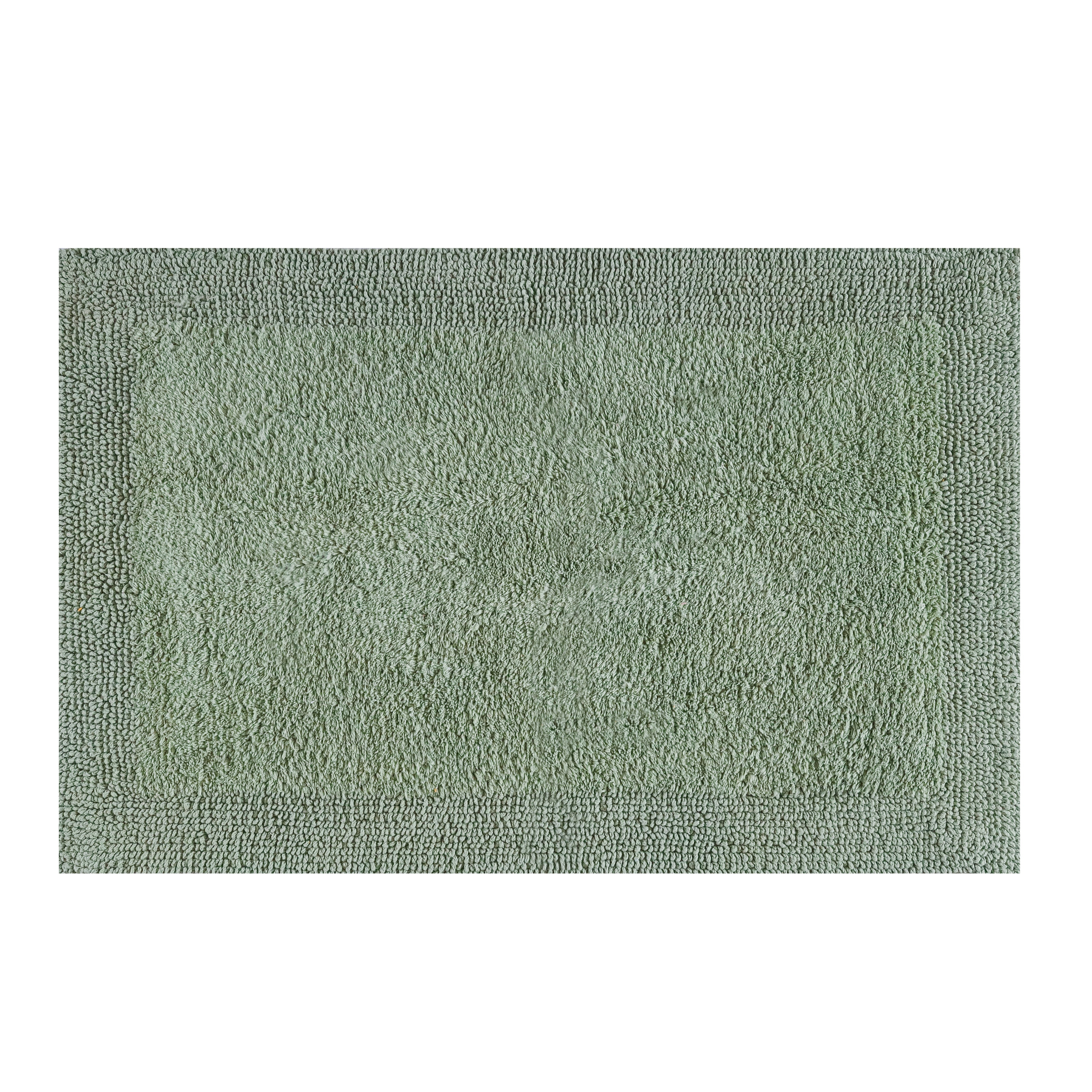 Savi Home Bath Mat Rug, 17X24 Inches, Green, 100% Pure Cotton, Super Soft Bath Rugs, Plush & Absorbent, Hand Tufted Heavy Weight Construction, Full Reversible Step Out Rug