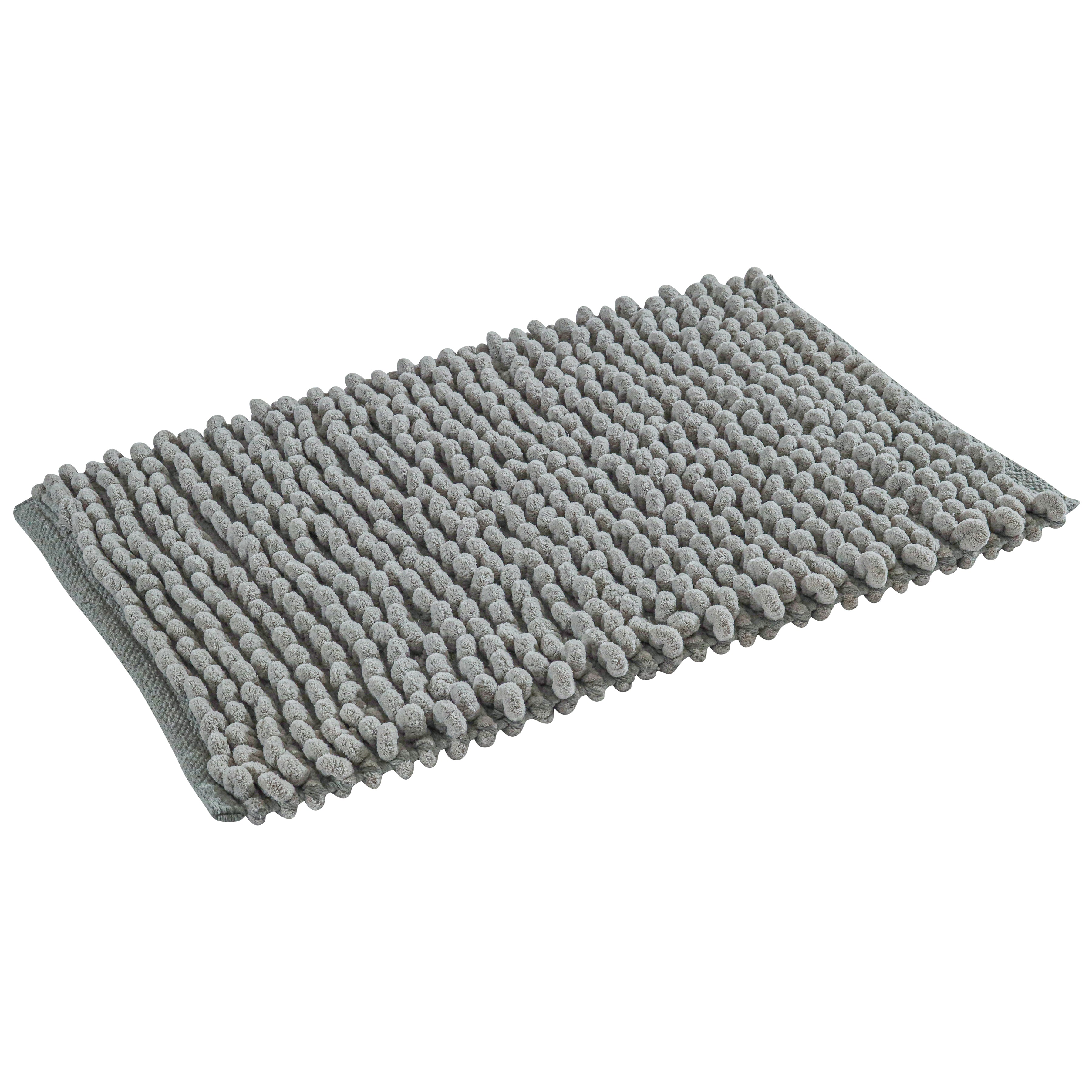 Cotton Polyester Popcorn Bath Rug, 17X24 Inches, Green, Polyester Cotton Bath Mat, Anti Skid, Soft & Absorbent Bathroom Rug for Shower, Tub & Entryway