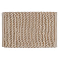 Cotton Polyester Popcorn Bath Rug, 17X24 Inches, Beige, Polyester Cotton Bath Mat, Anti Skid, Soft & Absorbent Bathroom Rug for Shower, Tub & Entryway