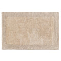 Savi Home Bath Mat Rug, 20X32 Inches, Linen, 100% Pure Cotton, Super Soft Bath Rugs, Plush & Absorbent, Hand Tufted Heavy Weight Construction, Full Reversible Step Out Rug