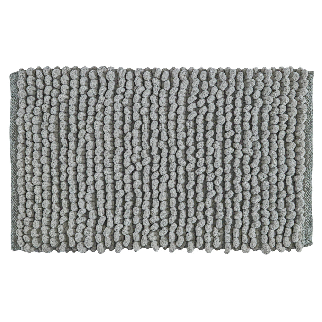 Cotton Polyester Popcorn Bath Rug, 17X24 Inches, Green, Polyester Cotton Bath Mat, Anti Skid, Soft & Absorbent Bathroom Rug for Shower, Tub & Entryway