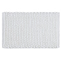 Cotton Polyester Popcorn Bath Rug, 17X24 Inches, White, Polyester Cotton Bath Mat, Anti Skid, Soft & Absorbent Bathroom Rug for Shower, Tub & Entryway