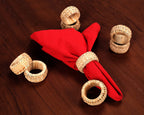 ALPHA Living HOME Boho Chic Dining Décor Set of 12 - Handmade Napkin Rings Rustic Woven Rattan Napkin Holders for Dining Table, Weddings, Parties, Holiday Gatherings, and Everyday Use (Natural)
