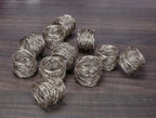 ALPHA Living HOME Napkin Rings-12-Piece Set of Premium 100% Metal, Rust-Resistant Tabletop Décor - Napkin Holders for Family Dinner, Wedding, Party, Decorations, Banquet, Party, Easter (Silver)