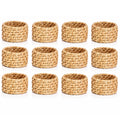 Rattan Napkin Rings, Natural, Set of 12