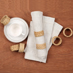 Rattan Napkin Rings, Natural, Set of 12