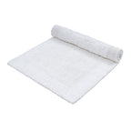 Savi Home Bath Mat Rug, 20X32 Inches, White, 100% Pure Cotton, Super Soft Bath Rugs, Plush & Absorbent, Hand Tufted Heavy Weight Construction, Full Reversible Step Out Rug