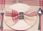 ALPHA Living HOME Napkin Rings-12-Piece Set of Premium 100% Metal, Rust-Resistant Tabletop Décor - Napkin Holders for Family Dinner, Wedding, Party, Decorations, Banquet, Party, Easter (Silver)