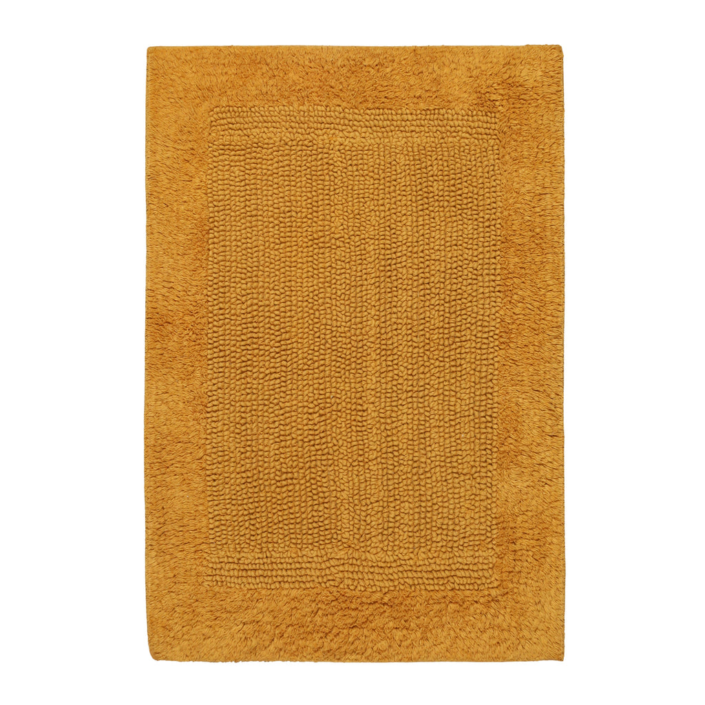 Savi Home Bath Mat Rug, 17X24 Inches, Mustard, 100% Pure Cotton, Super Soft Bath Rugs, Plush & Absorbent, Hand Tufted Heavy Weight Construction, Full Reversible Step Out Rug