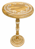 Alpha Living Wooden Round Accent Side Table