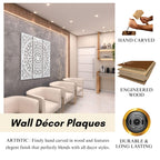 The Wooden Town Wall Panels Hanging Plaque – 36" x 12" White Antique