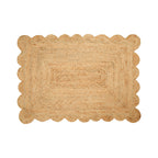 Hand Woven Jute Braided Rug, 2X3 Feet, Natural, Reversible Boho Entry Area Rug for Kitchen, Living Room, Farmhouse Indoor Outdoor Decorative Floor Rug