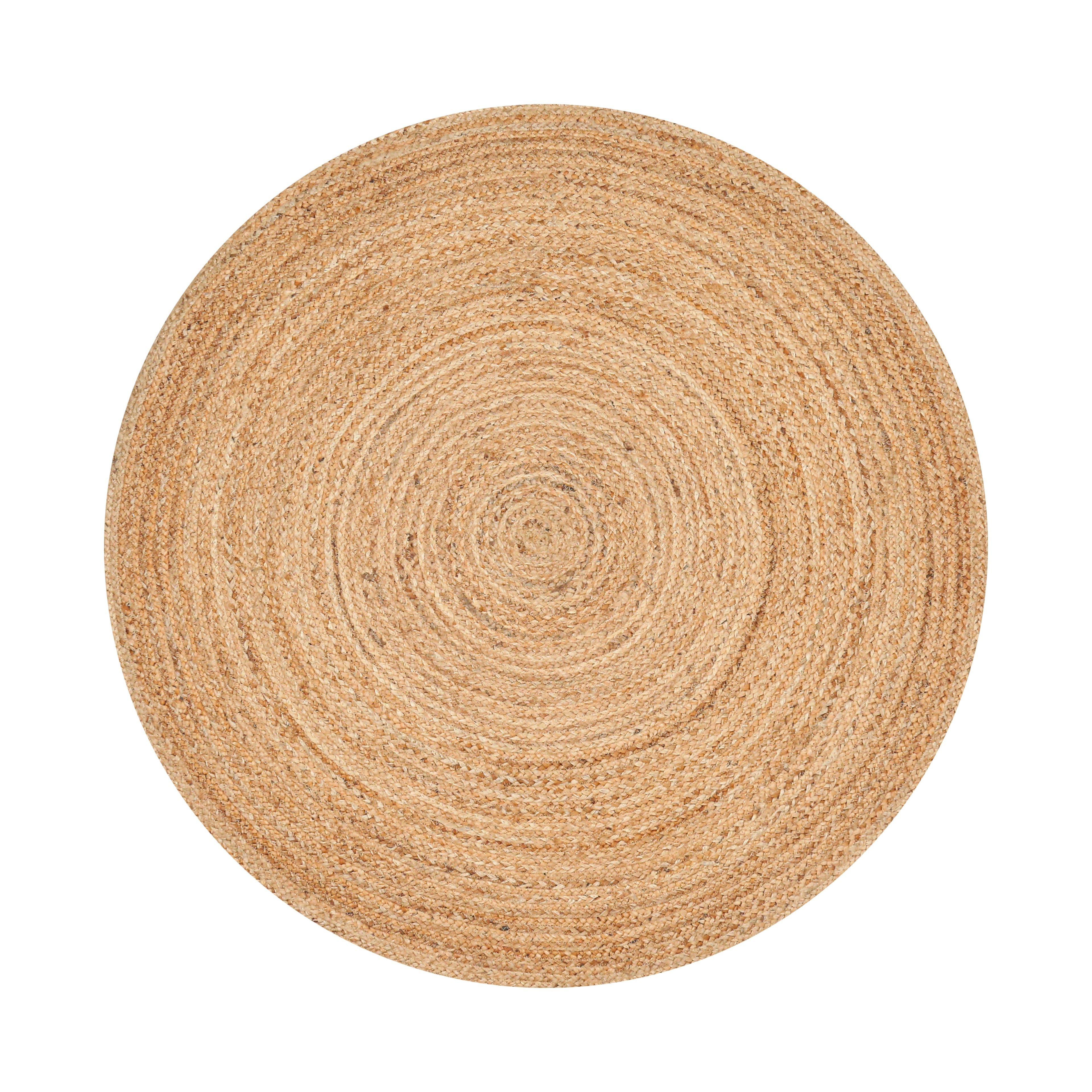 100% Jute Braided Placemats, 3 Feet Round, Natural, Reversible Farmhouse Vintage Jute Placemats for Dining Table, Perfect for Indoor Outdoor