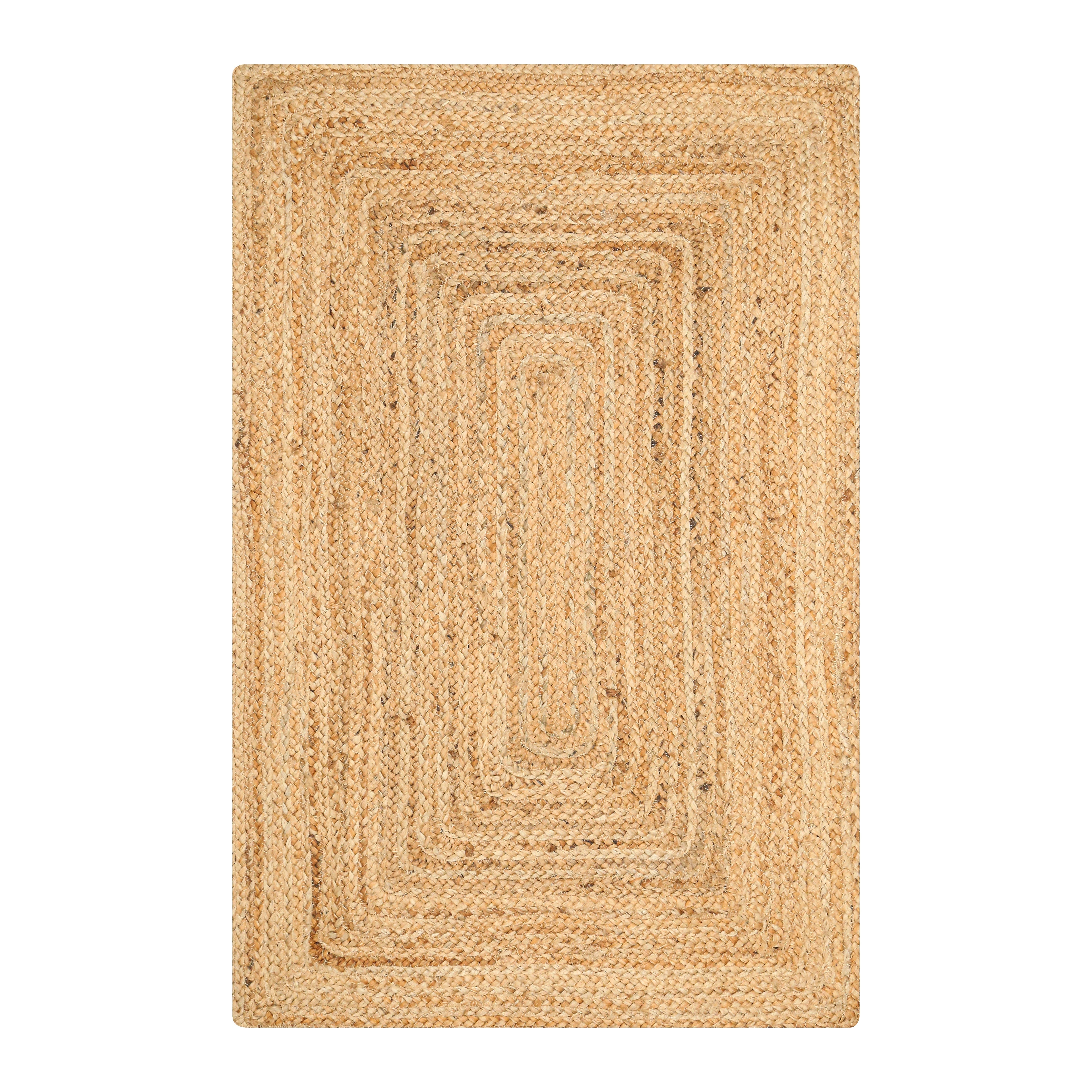 100% Jute Braided Placemats, 2X3 Inches, Natural, Reversible Farmhouse Vintage Jute Placemats for Dining Table, Perfect for Indoor Outdoor