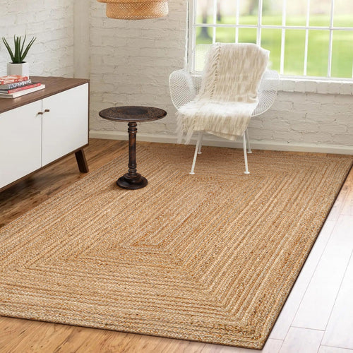 100% Jute Braided Placemats, 4X6 Inches, Natural, Reversible Farmhouse Vintage Jute Placemats for Dining Table, Perfect for Indoor Outdoor