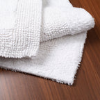 Savi Home Bath Mat Rug, 17X24 Inches, White, 100% Pure Cotton, Super Soft Bath Rugs, Plush & Absorbent, Hand Tufted Heavy Weight Construction, Full Reversible Step Out Rug
