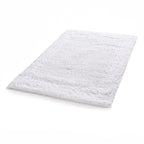 Savi Home Bath Mat Rug, 20X32 Inches, White, 100% Pure Cotton, Super Soft Bath Rugs, Plush & Absorbent, Hand Tufted Heavy Weight Construction, Full Reversible Step Out Rug