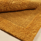 Savi Home Bath Mat Rug, 17X24 Inches, Mustard, 100% Pure Cotton, Super Soft Bath Rugs, Plush & Absorbent, Hand Tufted Heavy Weight Construction, Full Reversible Step Out Rug