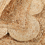 Hand Woven Jute Braided Rug, 4X6 Feet, Natural, Reversible Boho Entry Area Rug for Kitchen, Living Room, Farmhouse Indoor Outdoor Decorative Floor Rug