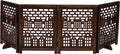 The Wooden Town Freestanding Pet Gate for Dogs, Foldable 4-Panel Wooden Dog Gate for Indoor Use, Burnt Finish, 72" W x 18" H