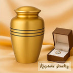 Black Secure Dignified Memorial for Human Ashes Cremation Urn