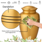Black Secure Dignified Memorial for Human Ashes Cremation Urn