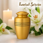 Black Secure Dignified Memorial for Human Ashes Cremation Urn
