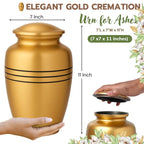 Black Secure Dignified Memorial for Human Ashes Cremation Urn