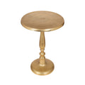 Metal Gold Pedestal 15x21 Handcrafted Home Accent Style End Table