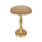 Metal Gold Pedestal 15x21 Handcrafted Home Accent Style End Table