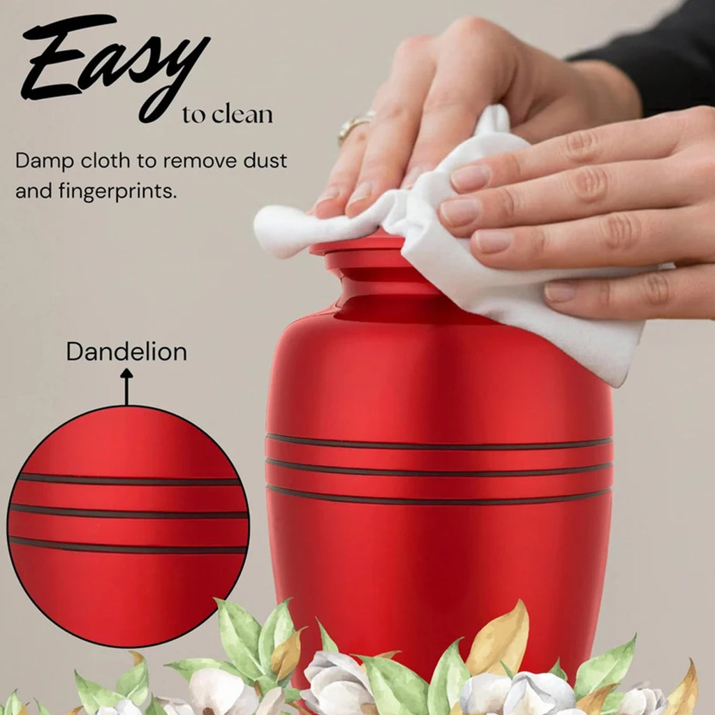 Black Secure Dignified Memorial for Human Ashes Cremation Urn