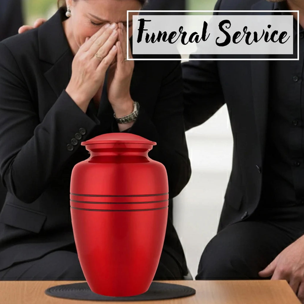 Black Secure Dignified Memorial for Human Ashes Cremation Urn