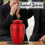 Black Secure Dignified Memorial for Human Ashes Cremation Urn