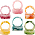Resin Pastel Set of 12 Elegant Table Decor Dining Napkin Rings