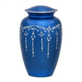Adult Aluminum Cremation Urn for Human Ashes, Dignified Memorial Urn, Durable Metal Funeral Urn with Secure Lid, Funeral Urn for Loved Ones (Blue) - ALPHA Living HOME