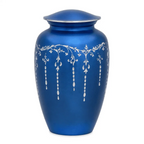 Adult Aluminum Cremation Urn for Human Ashes, Dignified Memorial Urn, Durable Metal Funeral Urn with Secure Lid, Funeral Urn for Loved Ones (Blue) - ALPHA Living HOME