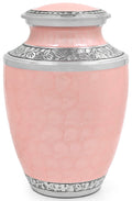 ALPHA Living HOME Cremation Urn for Women Decorative Urn for Human Ashes Woman Men Large up to 220 lbs Decorative Memorial Funeral Burial Urn for Ashes Male Female Dad Mom (Pink Silver)