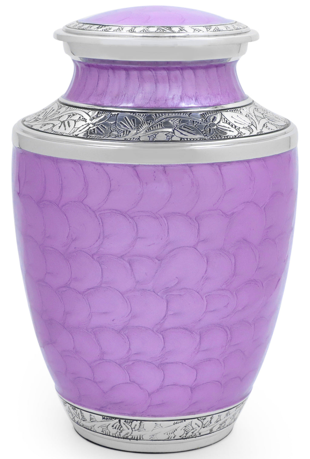 ALPHA Living HOME ALPHA Living HOME Cremation Urns for Human Ashes Adult Male Female, Urn for Ashes Adult, Funeral Memorial Urn, Large 200+ Cubic Inches, Purple Silver, 10 Inch
