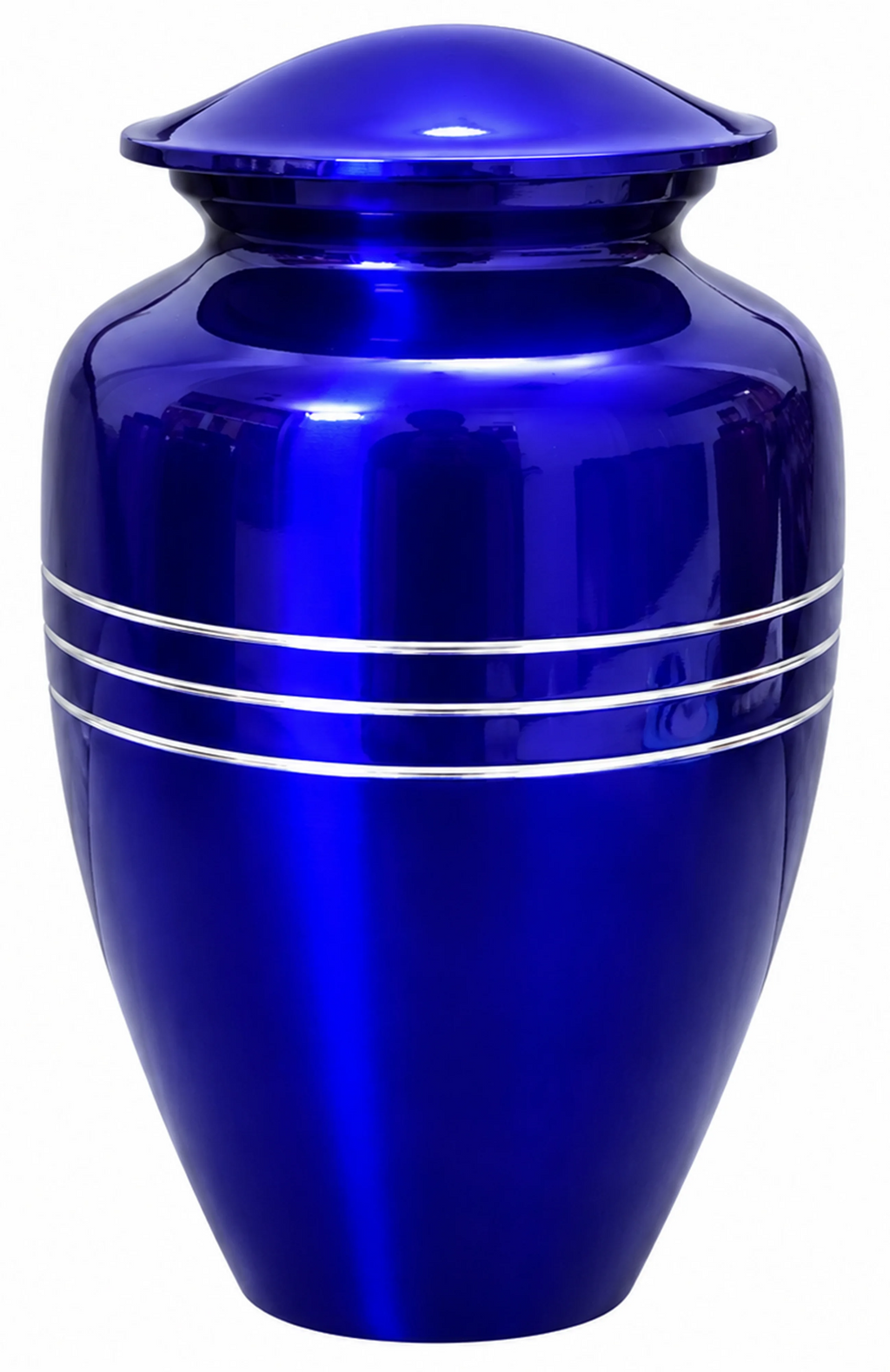 Memorials Cremation Urns for Human Ashes Cremation Urn Funeral Urns for Adult Female & Male Decorative Burial Urn Holds Large up to 220 lbs (Blue Silver) - ALPHA Living HOME
