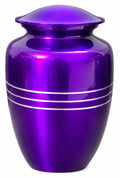 Memorials Cremation Urns for Human Ashes Cremation Urn Funeral Urns for Adult Female & Male Decorative Burial Urn Holds Large up to 220 lbs (Purple Silver) - ALPHA Living HOME