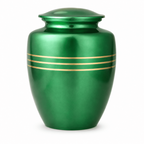 Memorials Cremation Urns for Human Ashes Cremation Urn Funeral Urns for Adult Female & Male Decorative Burial Urn Holds Large up to 220 lbs (Green Gold) - ALPHA Living HOME