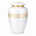 Memorials Cremation Urns for Human Ashes Cremation Urn Funeral Urns for Adult Female & Male Decorative Burial Urn Holds Large up to 220 lbs (White Gold) - ALPHA Living HOME