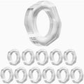 Clear Acrylic Napkin Rings Set of 12 - Modern Geometric Napkin Ring Holders for Weddings, Dining Tables & Elegant Table Décor - ALPHA Living HOME