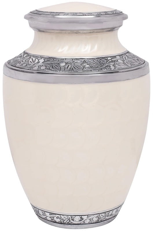 ALPHA Living HOME Cremation Urns for Human Ashes - Adult Memorial Urn - Metal Funeral Urn with Elegant Finish - Secure Screw-Top Lid - Durable, Decorative Urn for Home