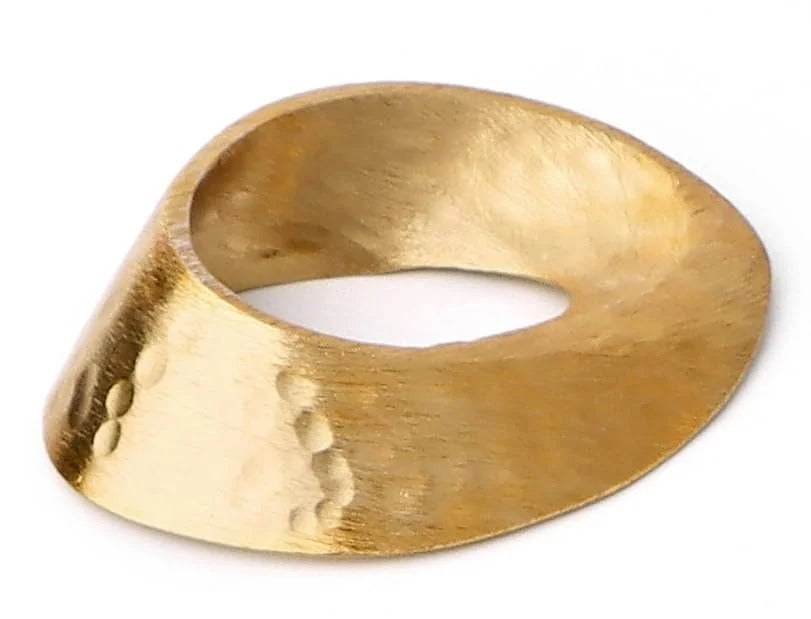 ALPHA Living HOME Metal Napkin Rings Set of 12 - Gold Mobius Design for Table Decor, Elegant Napkin Holders for Dinner, Wedding, Party, Holiday, Thanksgiving, Christmas & Everyday Use