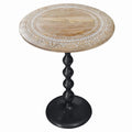 Contemporary End Table with Wooden Top & Aluminum Metal Base for Living Room | Modern Side Table for Bedroom, Sofa Side & Small Spaces | Stylish Accent End Table